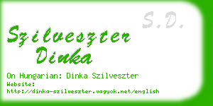 szilveszter dinka business card